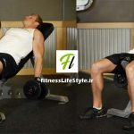 حرکت جلو بازو دمبل خوابیده Incline Dumbbell Curl